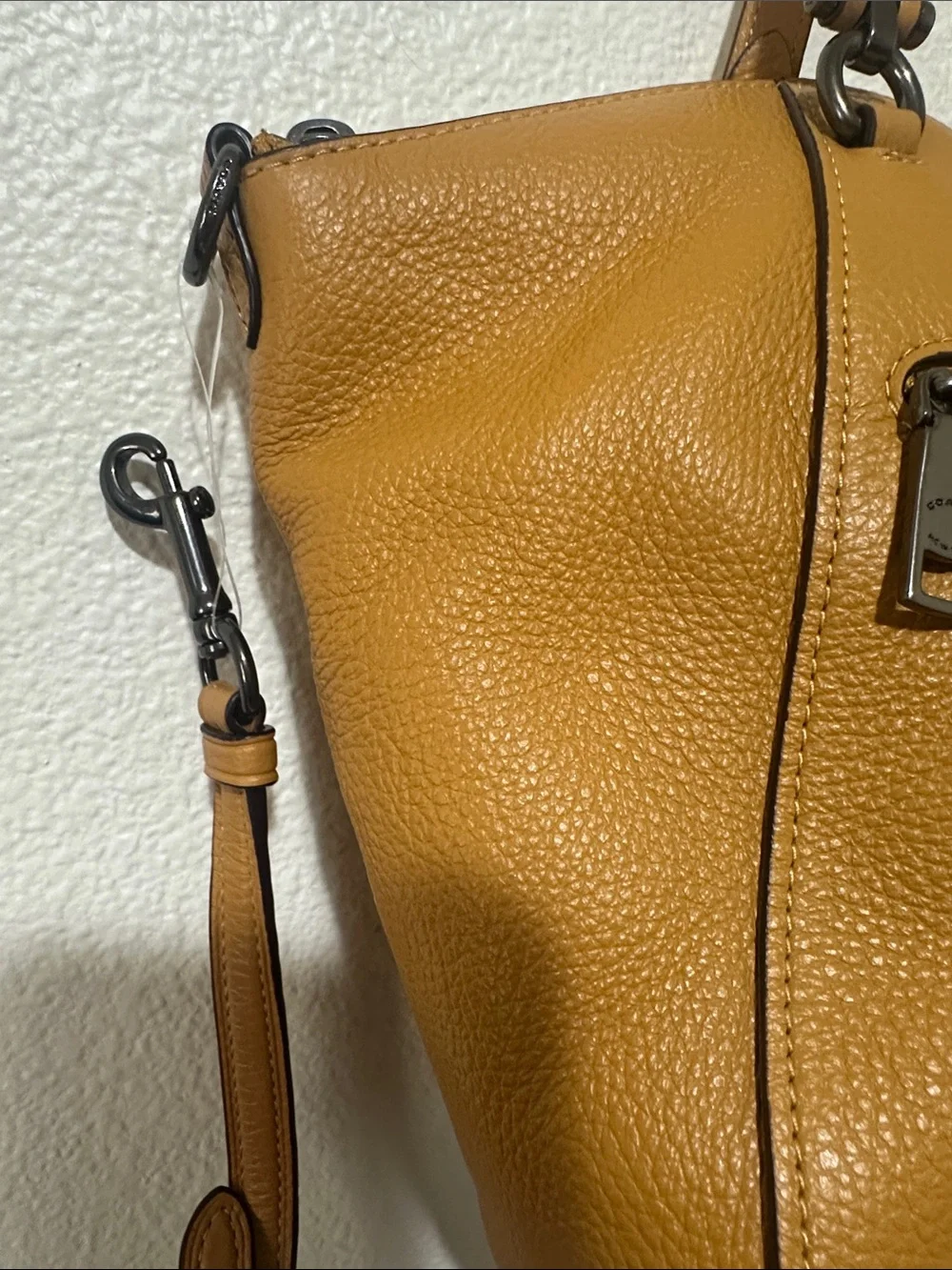 NWT Coach Mustard Yellow Leather Prairie Satchel